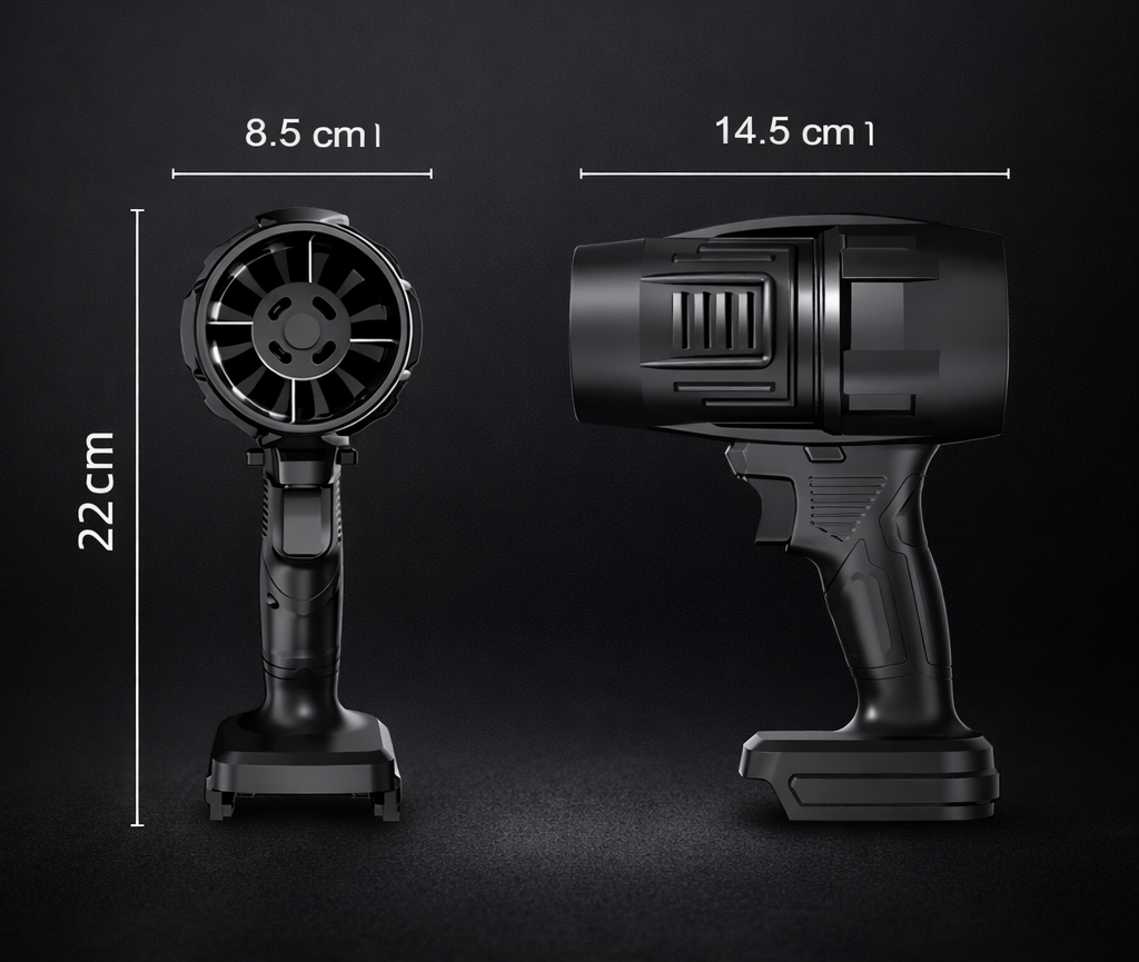 Soplador Profesional Polvo Turbina Inalámbrico 1050 Watt Negro