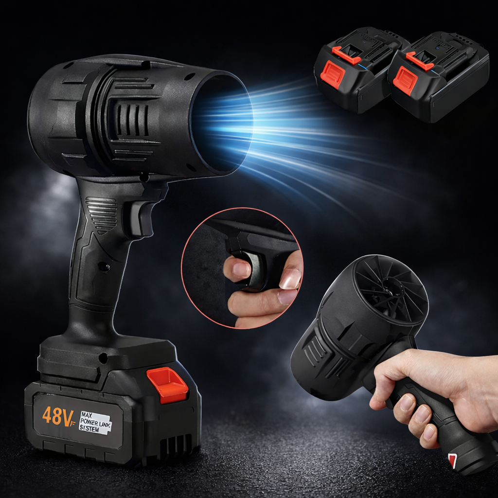 Soplador Profesional Polvo Turbina Inalámbrico 1050 Watt Negro